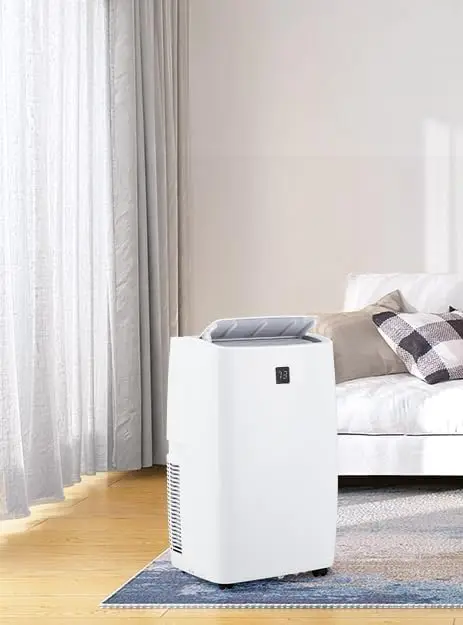 Portable Air Conditioner, 14,000 BTU Inverter 4-in-1 AC Unit for Rooms up to 750 Sq. Ft., Cooling, Dehumidifying, Fan & Sleep Modes, Self-Evaporating, Quiet Operation with Remote, 24-Hour Timer, Window Kit