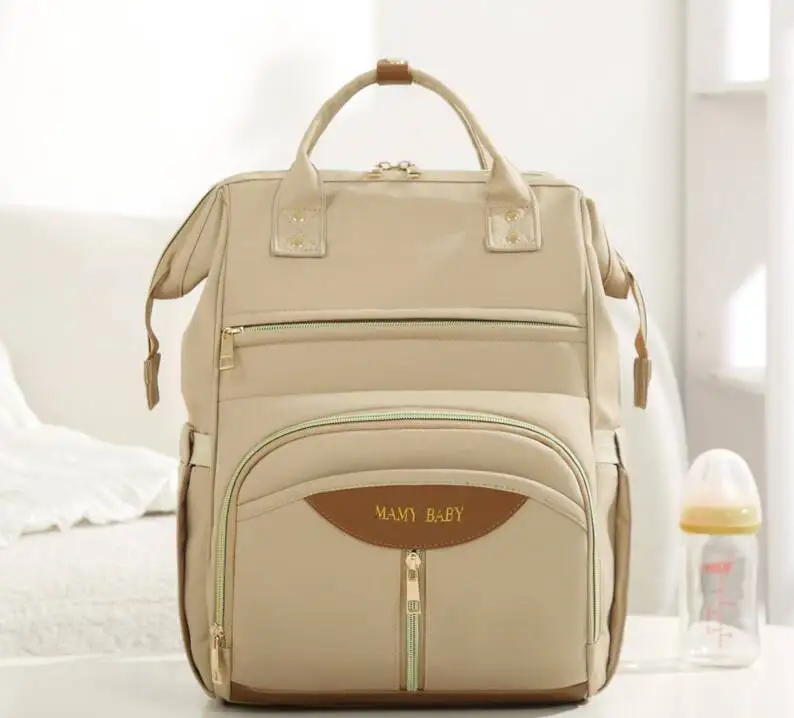 High End Large Capacity Mommy Backpack Diaper Bag With Independent Milk Storage Stroller Organizer Waterproof Outdoor Portable