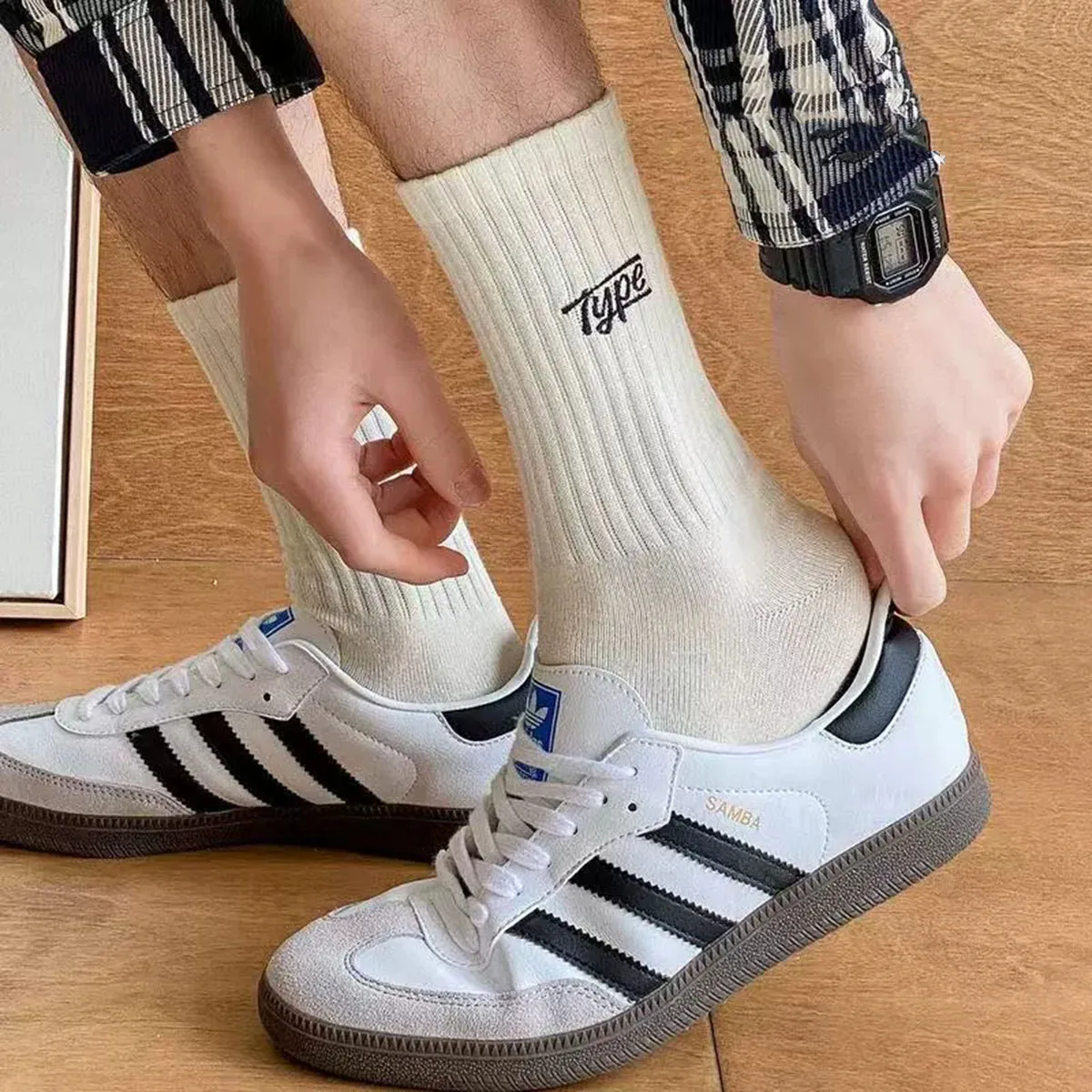 10 paia di calzini a tubo medio da uomo con lettera Z Moda Casual Sport Morbidi e confortevoli adatti per l'uso quotidiano