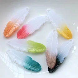 31mmX11mm irregular edge color feathered resin flat back DIY Native earrings decorative accessories  A single pendant 20pcs/lot