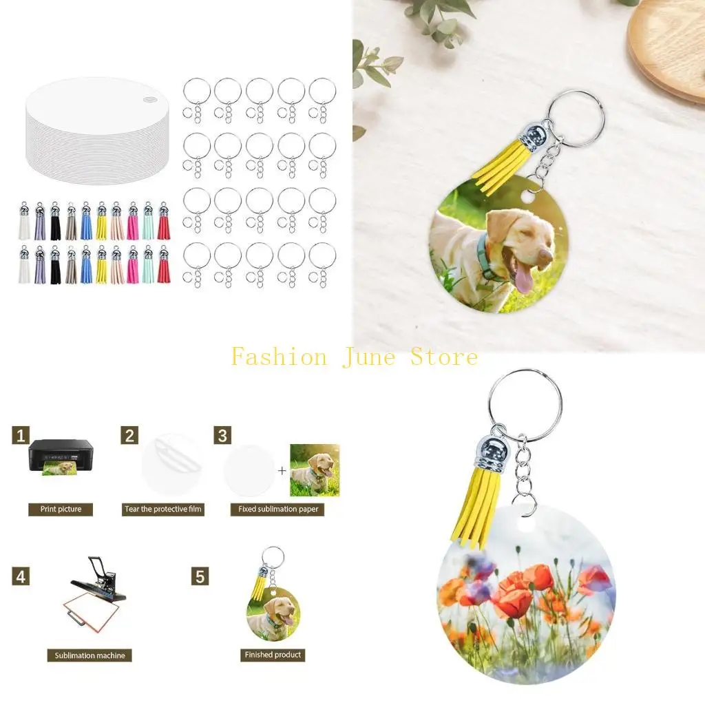 

N5KA Массовая упаковка из 80 брелоков для сублимации, наборы двусторонних брелоков для теплопередачи