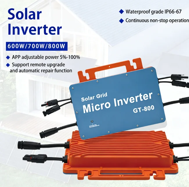600W 800W 1000W IP66 Die Cast Aluminum Grid Tie Micro Inverter  WiFi Monitoring 95% Efficiency Home PV Equipment