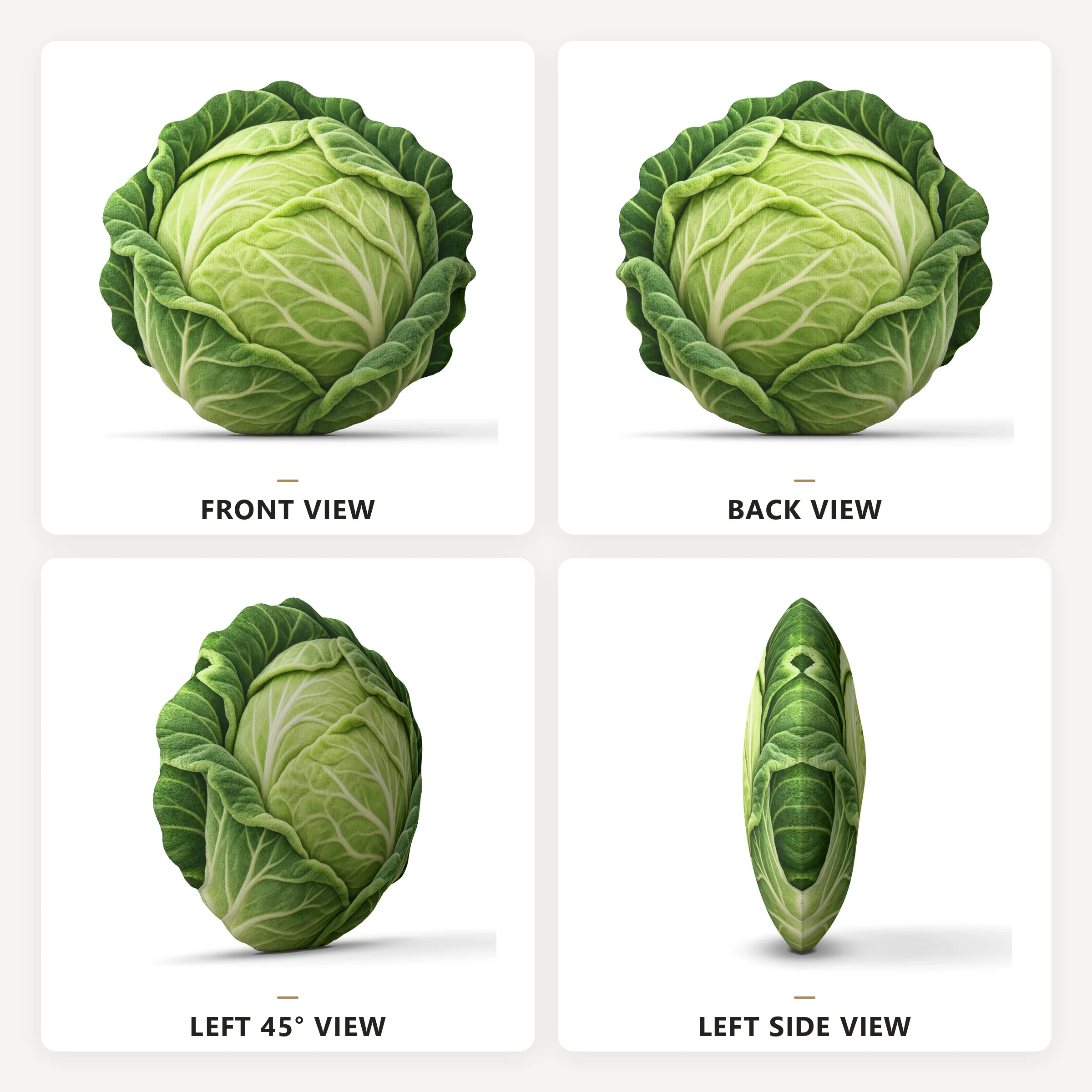 Green Cabbage Shaped Stuffed Pillow Vegetable Cushion Decorative Throw Pillow for Sofa Living Room Kitchen Decor Novelty Gift 5