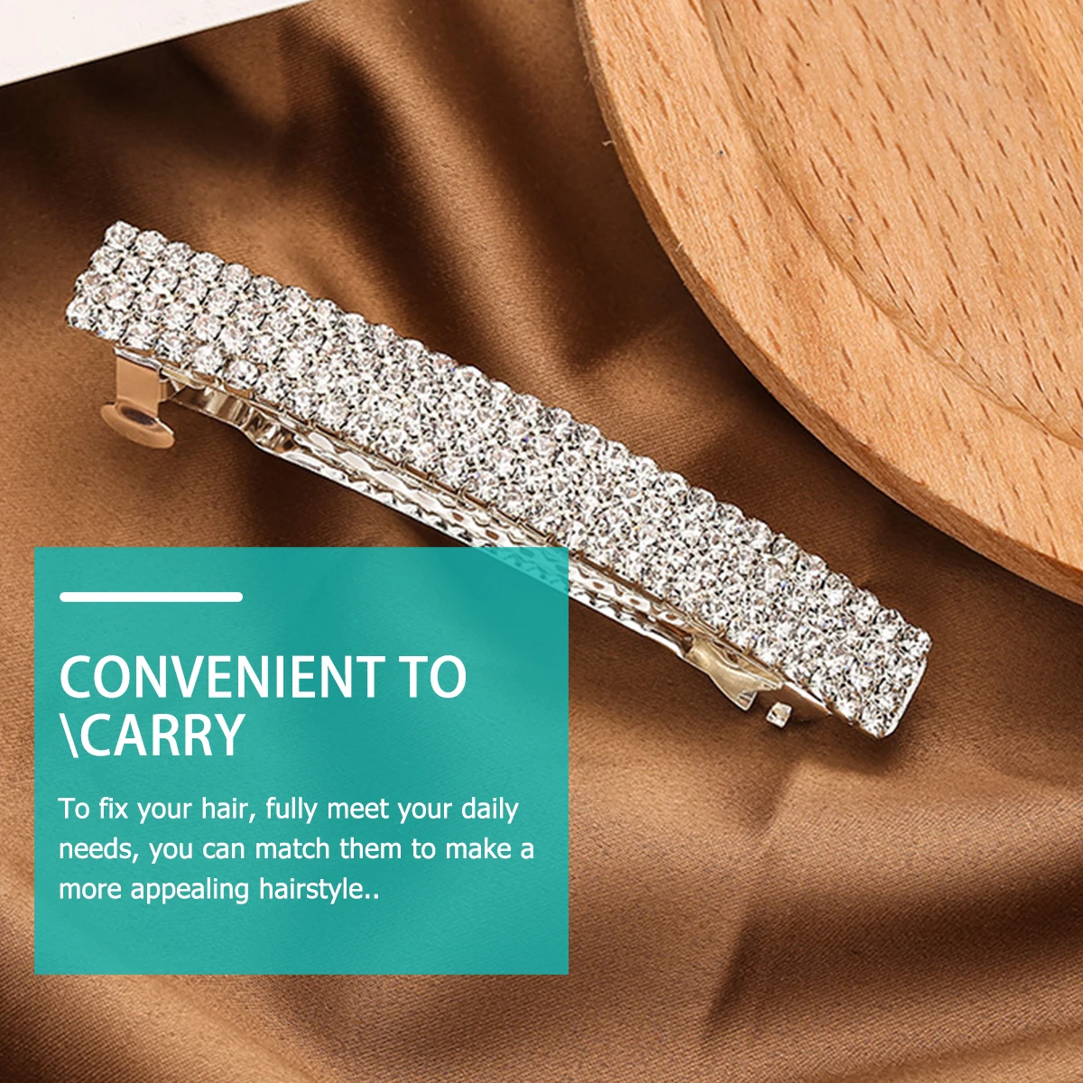

8pcs Rhinestone Ponytail Cuff Hairpin Shiny Women Hair Clips Stylish Elegant Decoration Party Wedding Daily Wear Hair