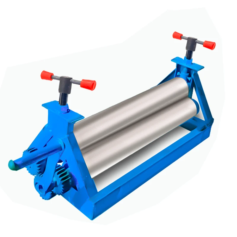 Manual Plate Rolling Machine 600mm Can Roll 3mm Thickness And Diameter Adjustable Hand-Cranked Small Rolling Machine