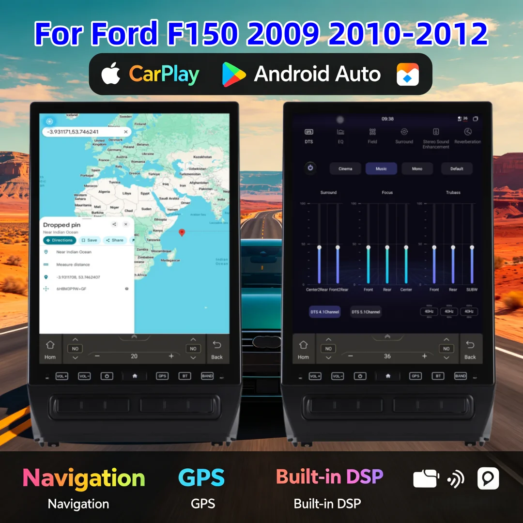 

16.2 Inch Android 14 CarPlay Car Radio For Ford F150 2009 2010-2012 Touch Screen Multimedia Player GPS Navigation Head Unit DSP