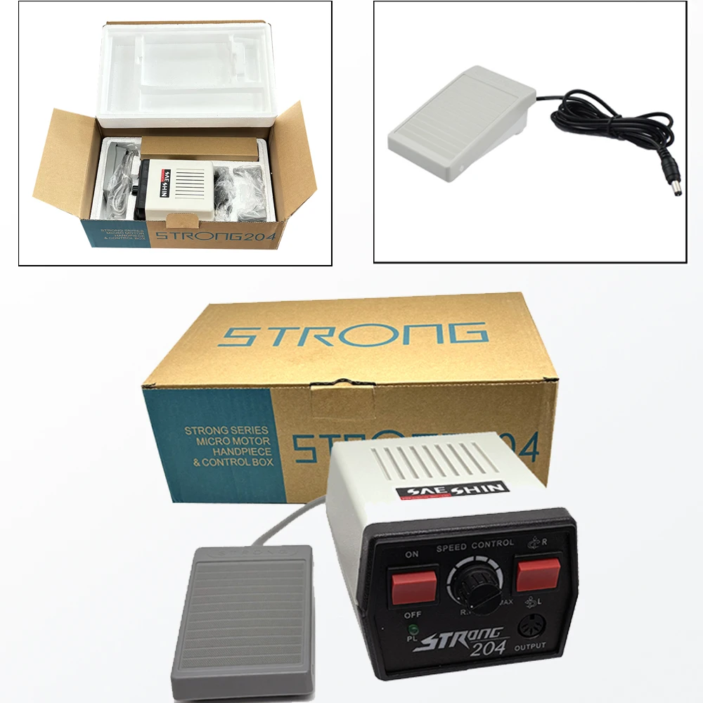 

Dental Tools Equipment Micro Motor Electric Drill Machine 35000Rpm Strong 204 for Machine Professional Sanding Grinding Device
