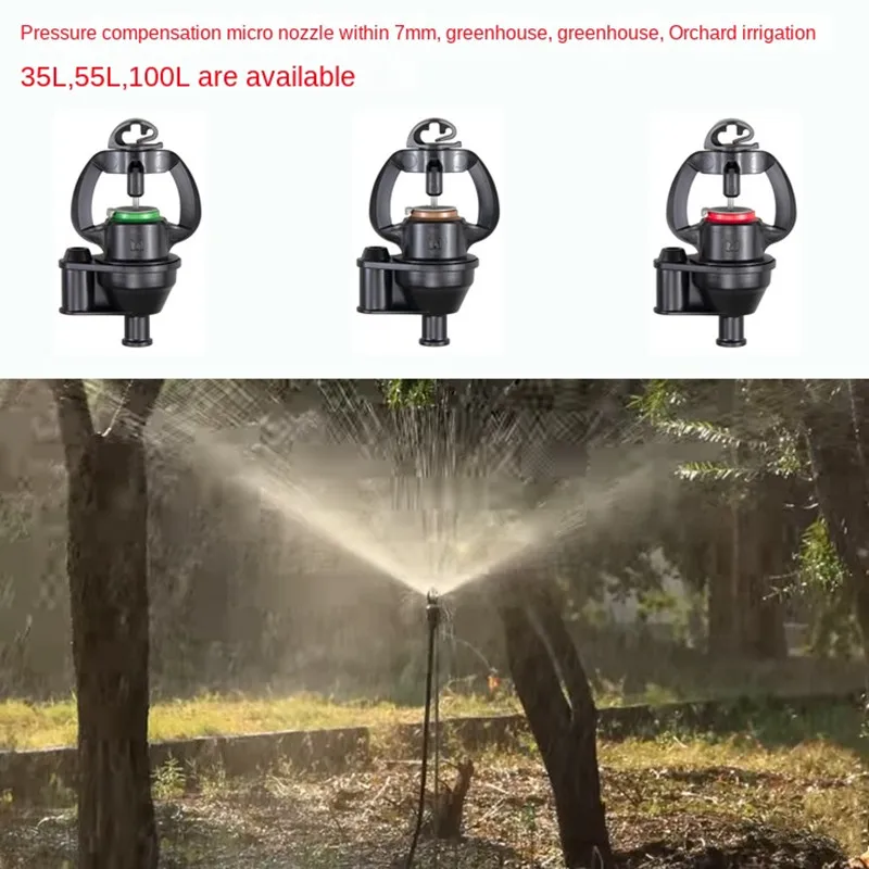 

10pcs Pressure-Compensating High-Volume Sprinkler Head 35L 55L100L Advanced PC Flow-Control Sprinklers Agricultural Spray Nozzle