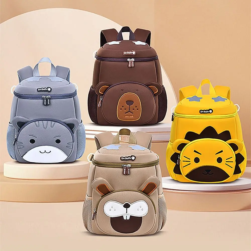 Portable Large Capacity Schoolbag Adjustable Shoulder Strap Durable Backpack Cartoon Reflective Stripe Shoulder Bags School