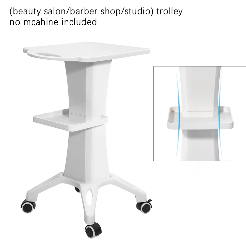 Carrinho De Rolamento De Salão De Beleza, SPA Stand Pedestal, Equipamento De Roda Silenciosa, Carrinho De Prateleira De Barbearia