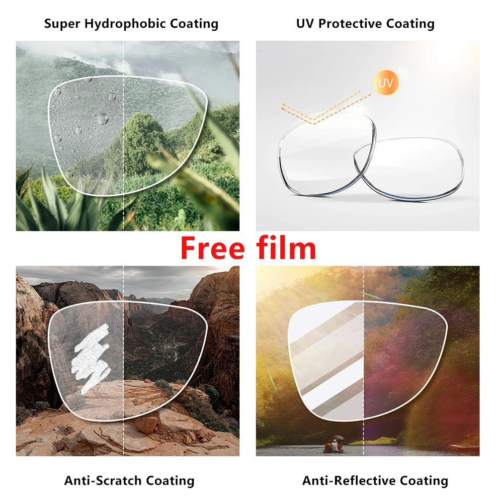 Fotocromismo Cinza Castanho Asférico Lentes, UV-Proof, Miopia, Hipermetropia, Prescrição ao ar livre, Óculos Sun Optics, 1.56, 1.61, 1.67 Índice