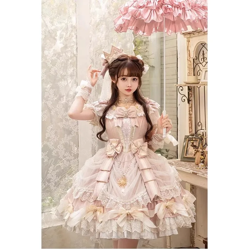 

Cute Lolita Dr Court Sle Birthday Adult Ceremony Dr Princ Skirt Memorable Day Girls Clothing Hanfu Set Summer 2025
