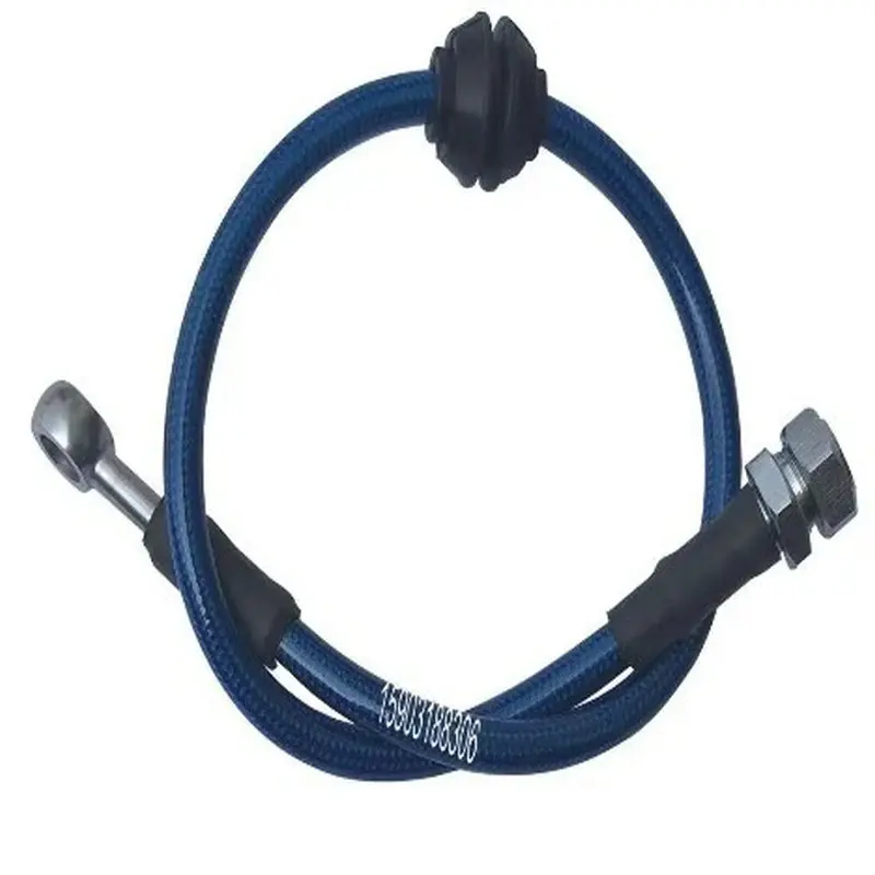 AN3 części zamienne do samochodów motocyklowy przewód hamulcowy pokryty PU 1/8 "rura środkowa PTFE z złączkami ze stali nierdzewnej