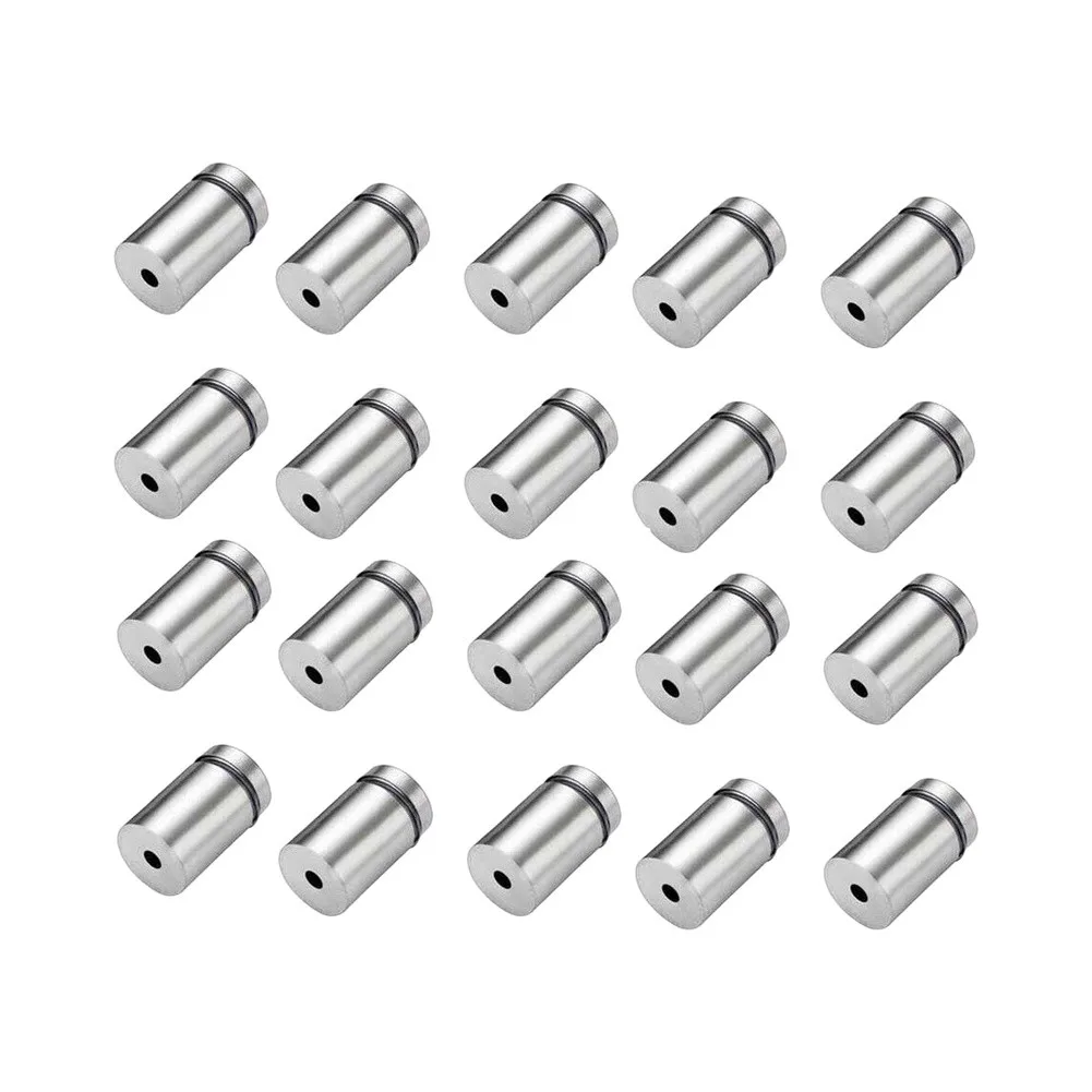 20PCS Advertising Nail Stainless Steel Stand Off Bolts Mount Standoffs Sign Advertisement Fixings Wall Standoffs Screws