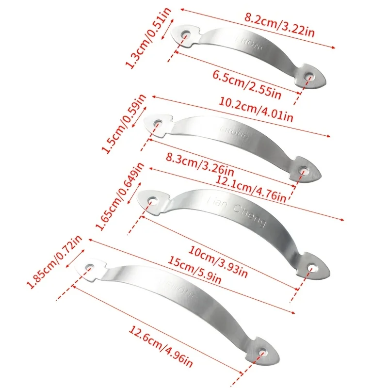 12 PCS Stainless Steel Handle Open Cabinet Door Cabinet Drawer Handle Window Wooden Door Door Old Thick Small Handle Fittings