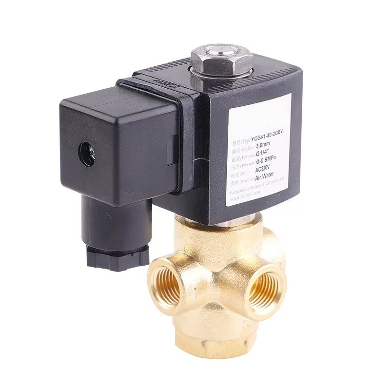 YCG41 3/2 Way Solenoid Valve, Direct Acting Air Inlet Pressure Relief Reversing Valve, Pneumatic Solenoid Valve Spare Parts