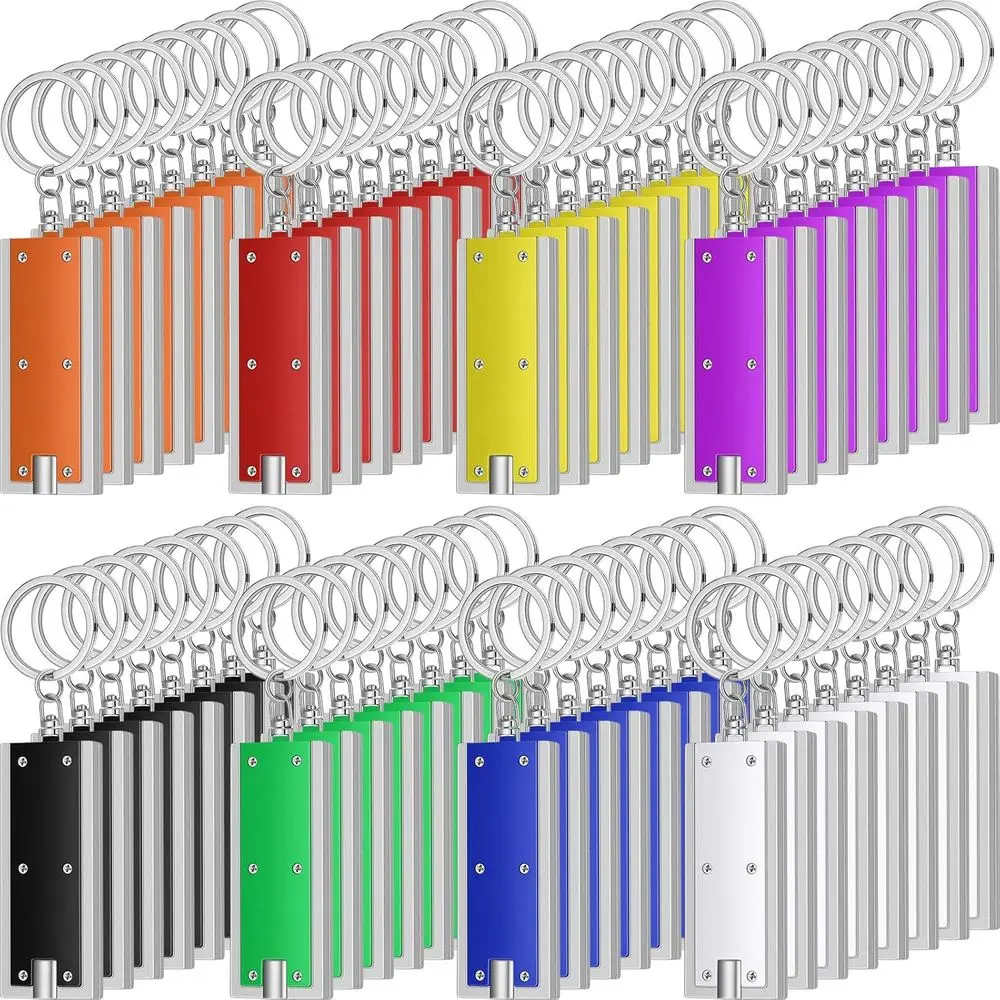 

Hicarer 64 Pieces lashlights Keychain Bulk Mini Powerul LED Keychain Lights Portable lashlight or Ency Camping Outdoor Equipment