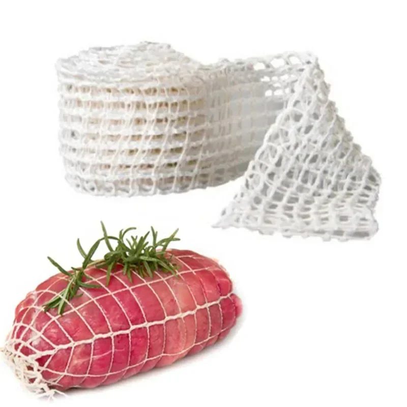 Woven Smoked Meat Packaging Net Cover Elbow Barbecue Ham Sausage Bacon Cooked Food Net Bag Kitchen Cooking Tool Accessories