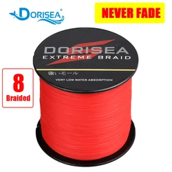 DORISEA NEVER FADE – Hilo trenzado 8 hebras PE negro rojo