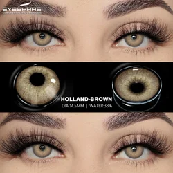 EYESHARE 2pcs Natural Color Contact Lenses for Eyes Brown Soft Contact Lens Color Eye Lenses Beauty Makeup Cosmetic Eye Contacts