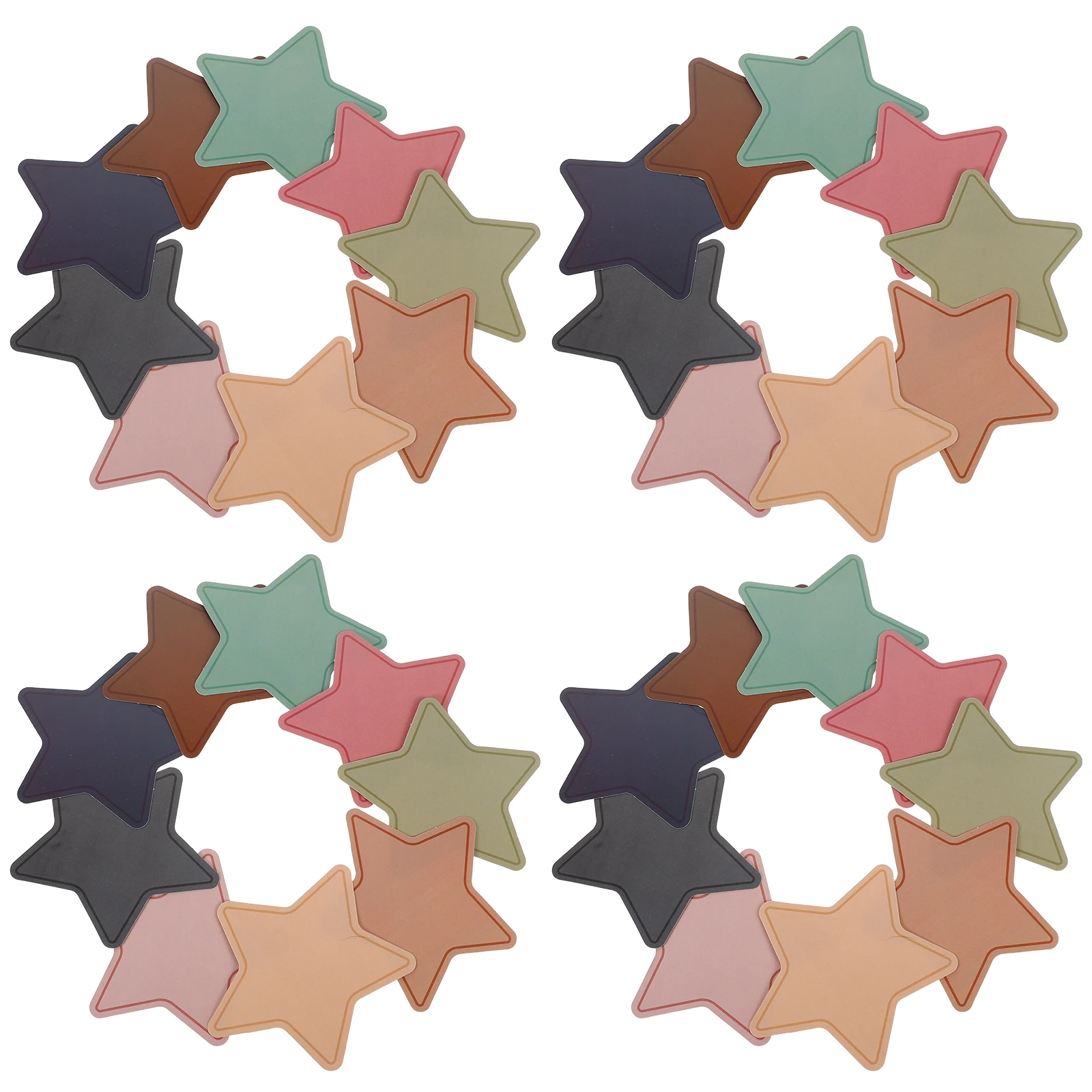 

Five Pointed Star Card Paper Cutouts Colorful Die Cuts Papercraft Decorations Classroom Bulletin Board Kids Stickers