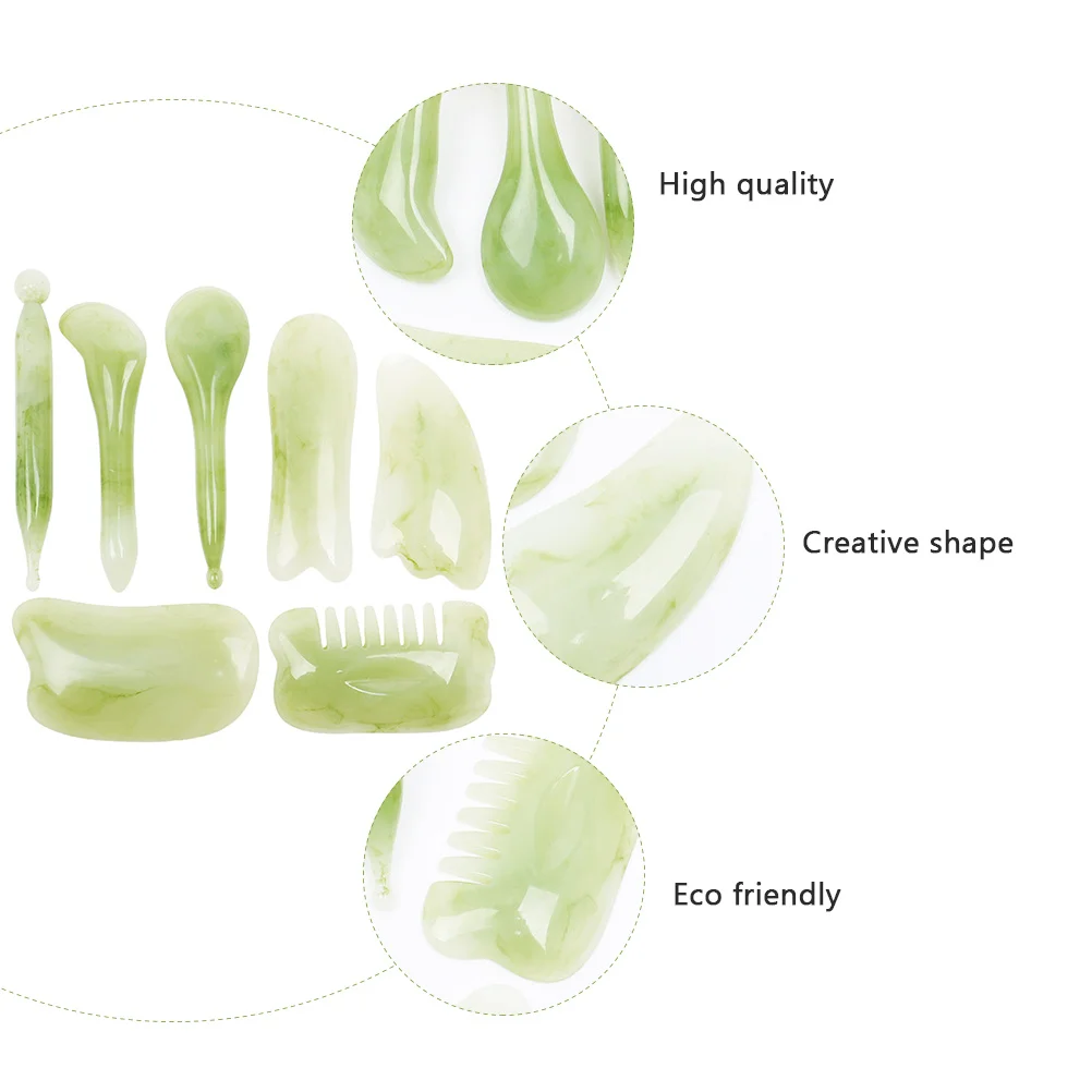 7 Stuks Lichaam Gezicht Massage Gua Sha Schraper Set Gezichtsschoonheid Huidverzorging Gezondheid Tool Gua Sha Board Gezicht Massage tool