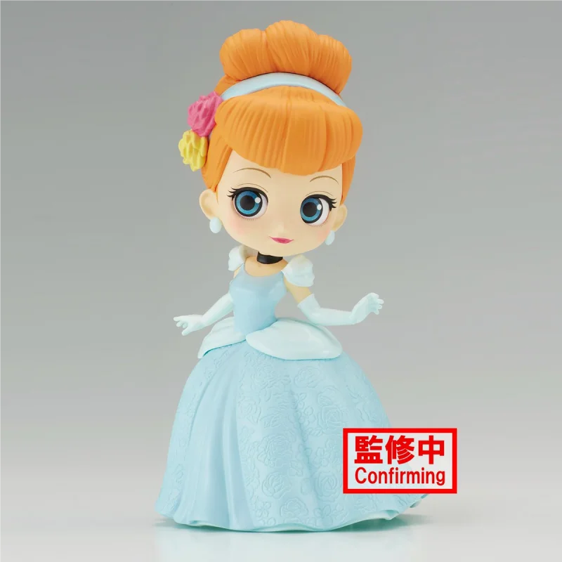 

Bandai Original Q posket Disney Characters flower style Cinderella Action Figure Toys For Kids Gift Collectible Model Ornaments