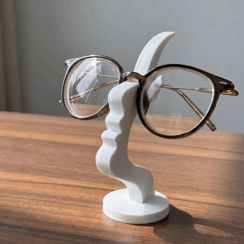 Curved Design Side-Face Shaped Eyeglass Holder Creative Artistic Lightweight Eyewear Display Rack Practical Abstract Face Shaped