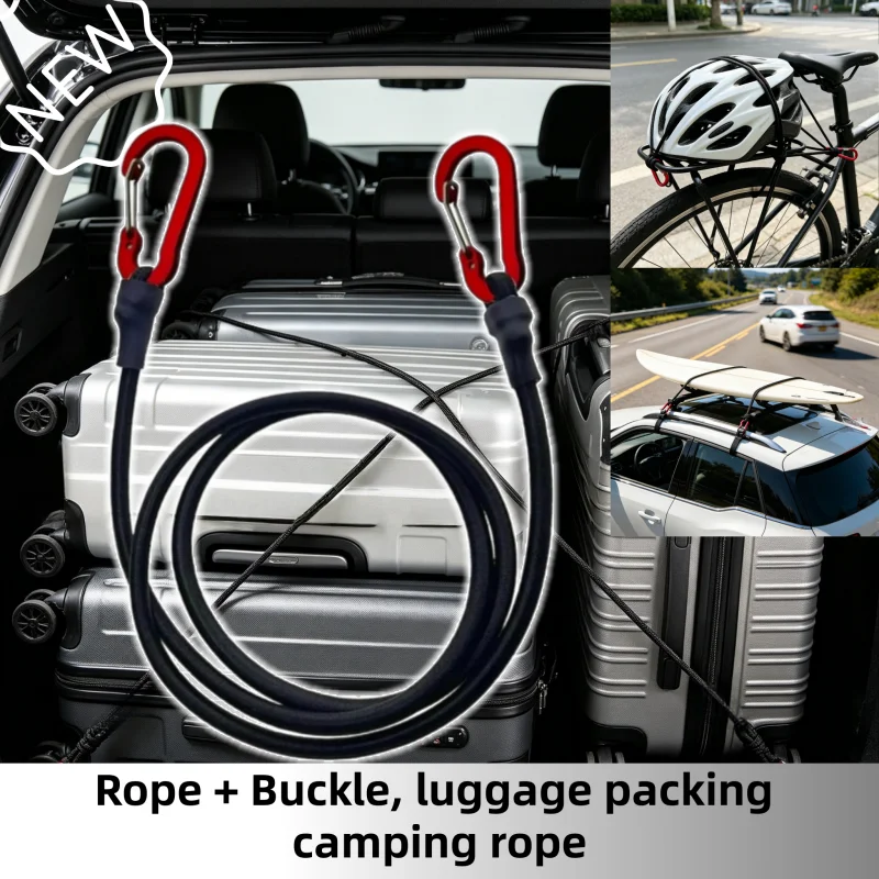 Elastic lanyard, rope, handle clamp, luggage packing, tent s
