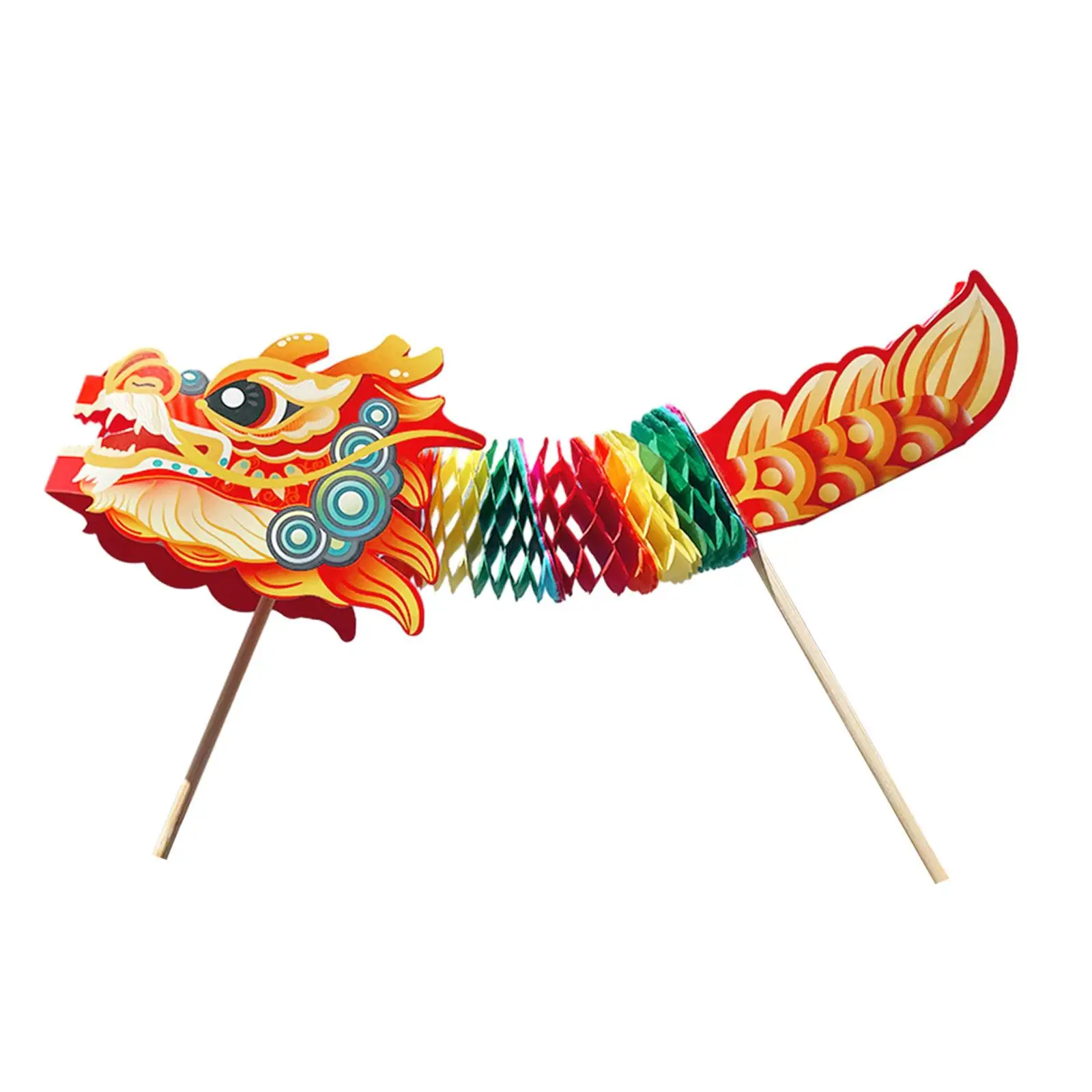 Chinese New Year Dragon Dance DIY Material Themed Party Dragon Paper Puppets