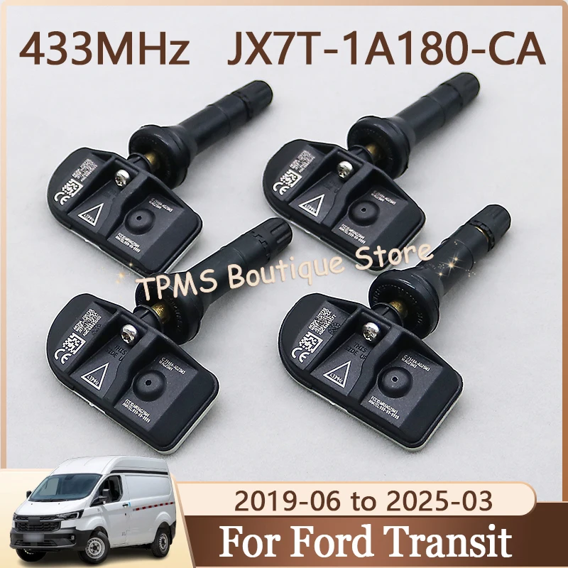 

TPMS Sensor Tire Pressure Monitor System 4pcs 433MHz JX7T-1A180-CA For Ford Transit S-Max Puma Kuga Focus IV Explorer
