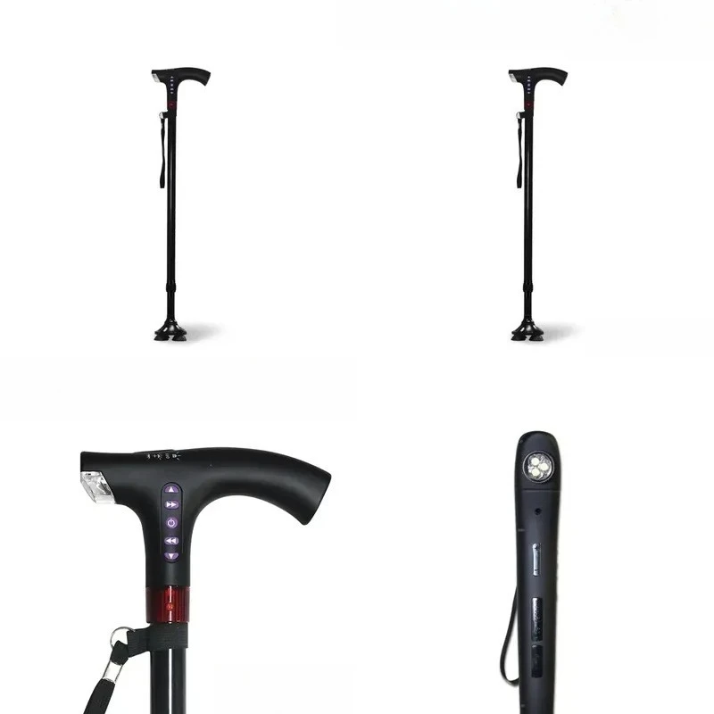 Electric Smart Cane Outdoor Cane with Radio and SOS