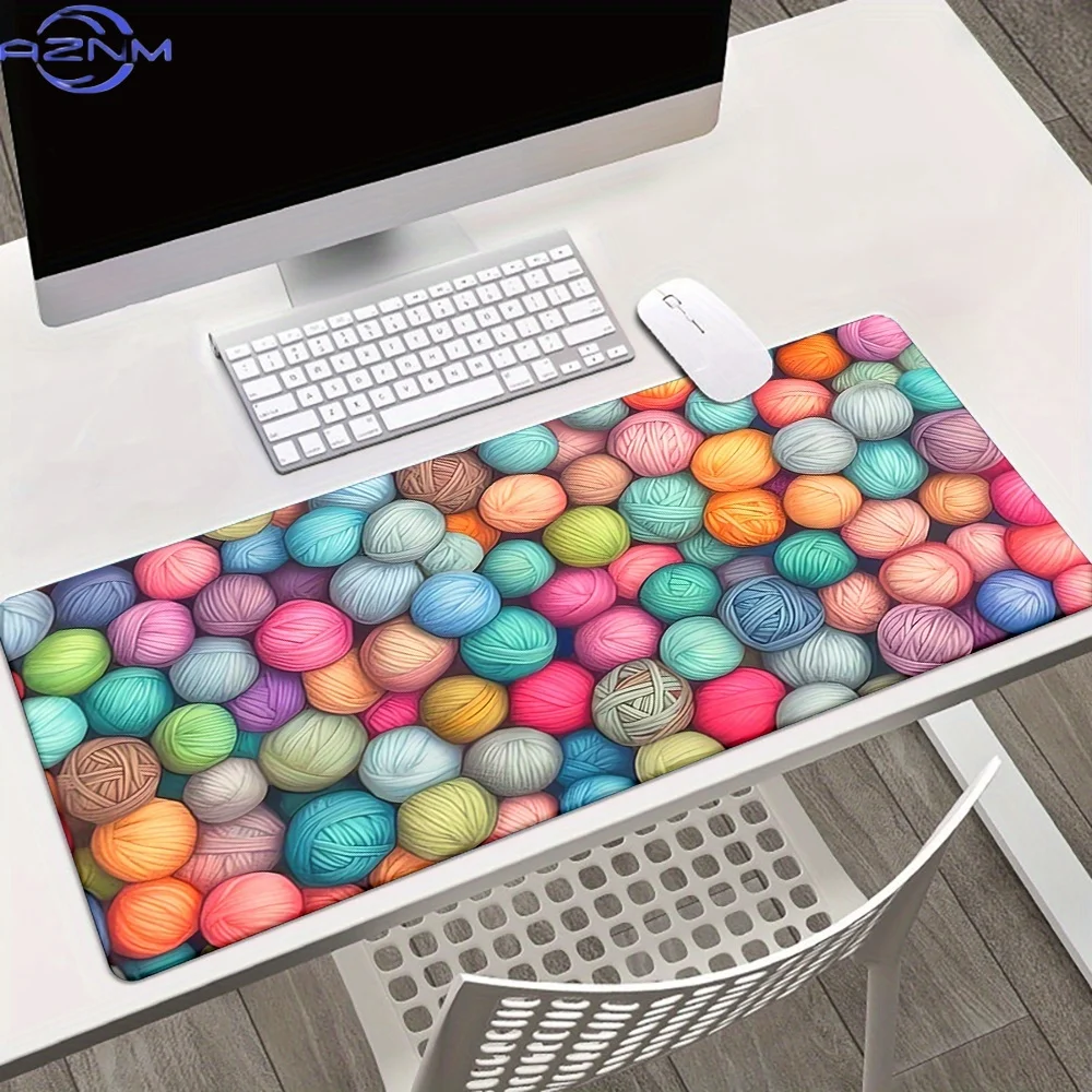 1pc, Colored Wool, HD Printed Pad for Desk, Multi Functional XXL Mousepad, Keyboard Gaming Mouse Mats, Office Computer PC Gamer