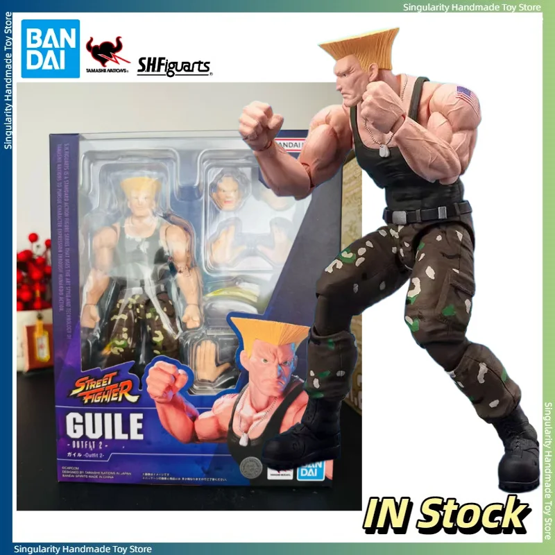 【 in Stock 】 Bandai SHF Street Fighter 6 Street Fighter 6 Guile Broom Head 6-inch 1/12 Mobile Doll Model Toy Collection