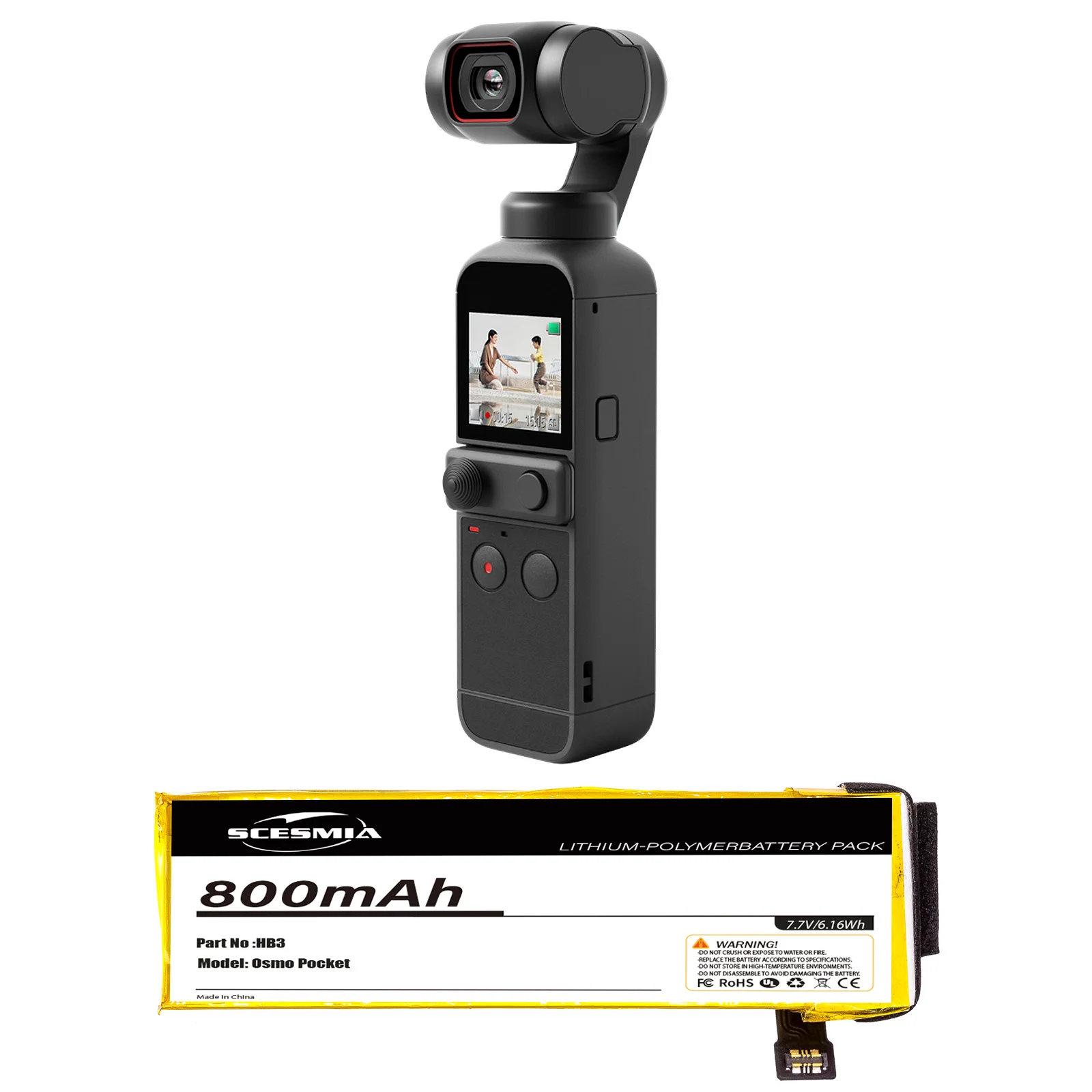 

1080mAh/7.7Wh Camera HB3 High Quality Battery For DJI OSMO POCKET 1 POCKET 2 Series 2ICP5/22/65 Fast Delivery