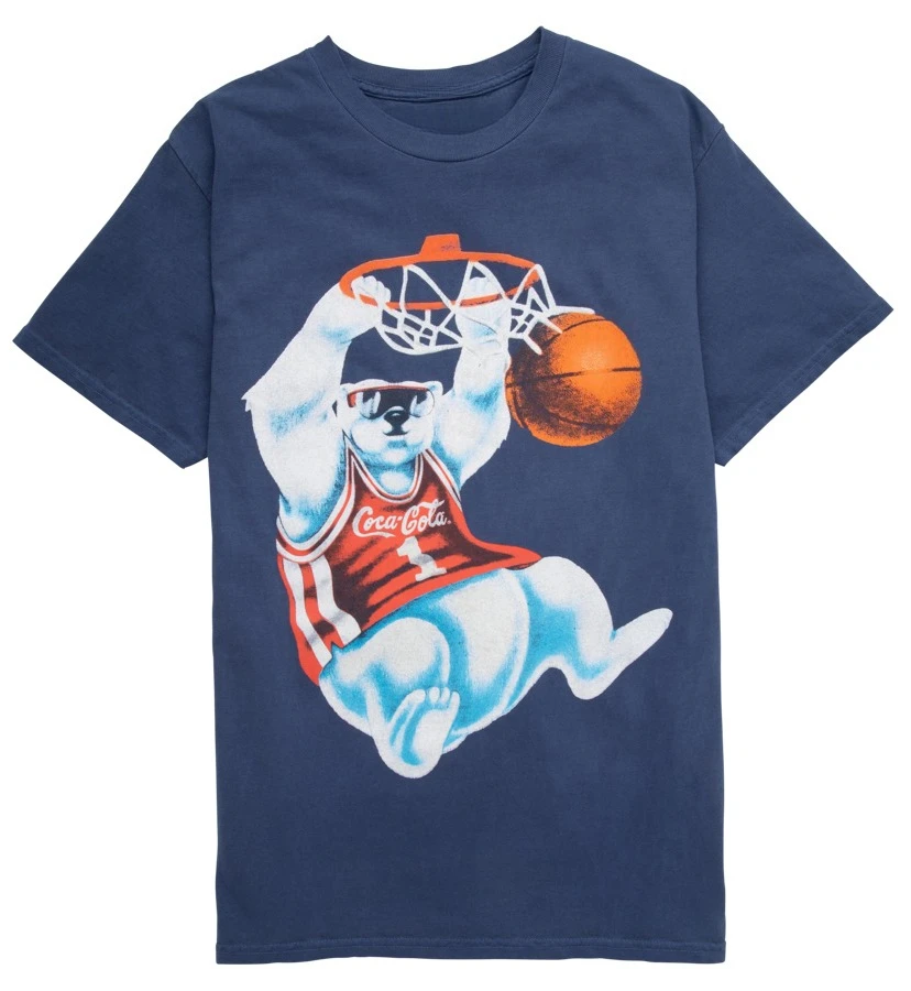 Camiseta unisex Cola Polar Bear Dunk con estampado gráfico, estilo unisex de lujo de alta gama para hombres y mujeres