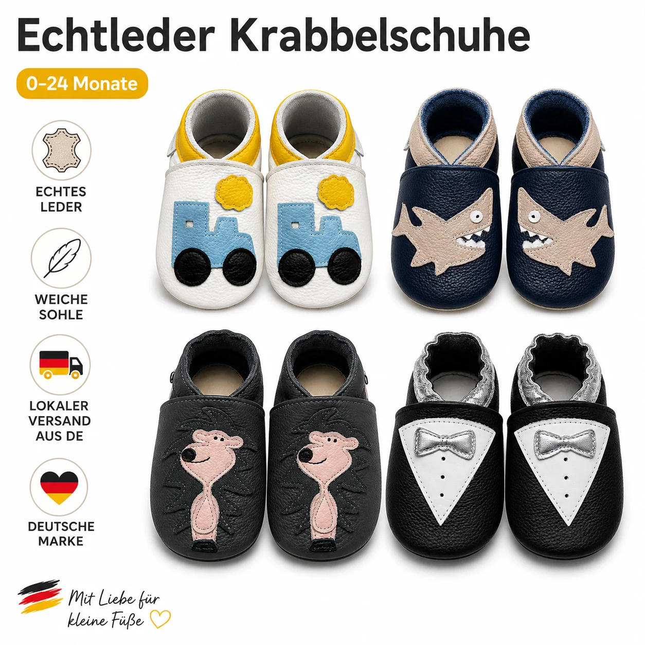 Bemesu Baby-Leder-Freizeitschuhe für die ersten Schritte für Kleinkinder, Mädchen, Jungen, Neugeborene, Lernlaufschuhe für Kinder, Kinder-Sneaker