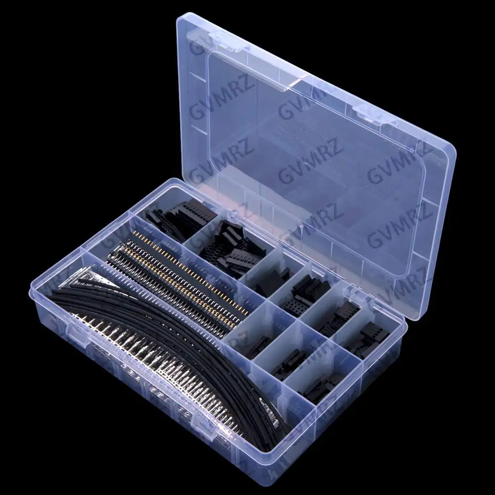 835PCS 2.54mm DuPont jumper connector headers pin headers female headers housings terminal kits heat shrink tubing 2.54mm