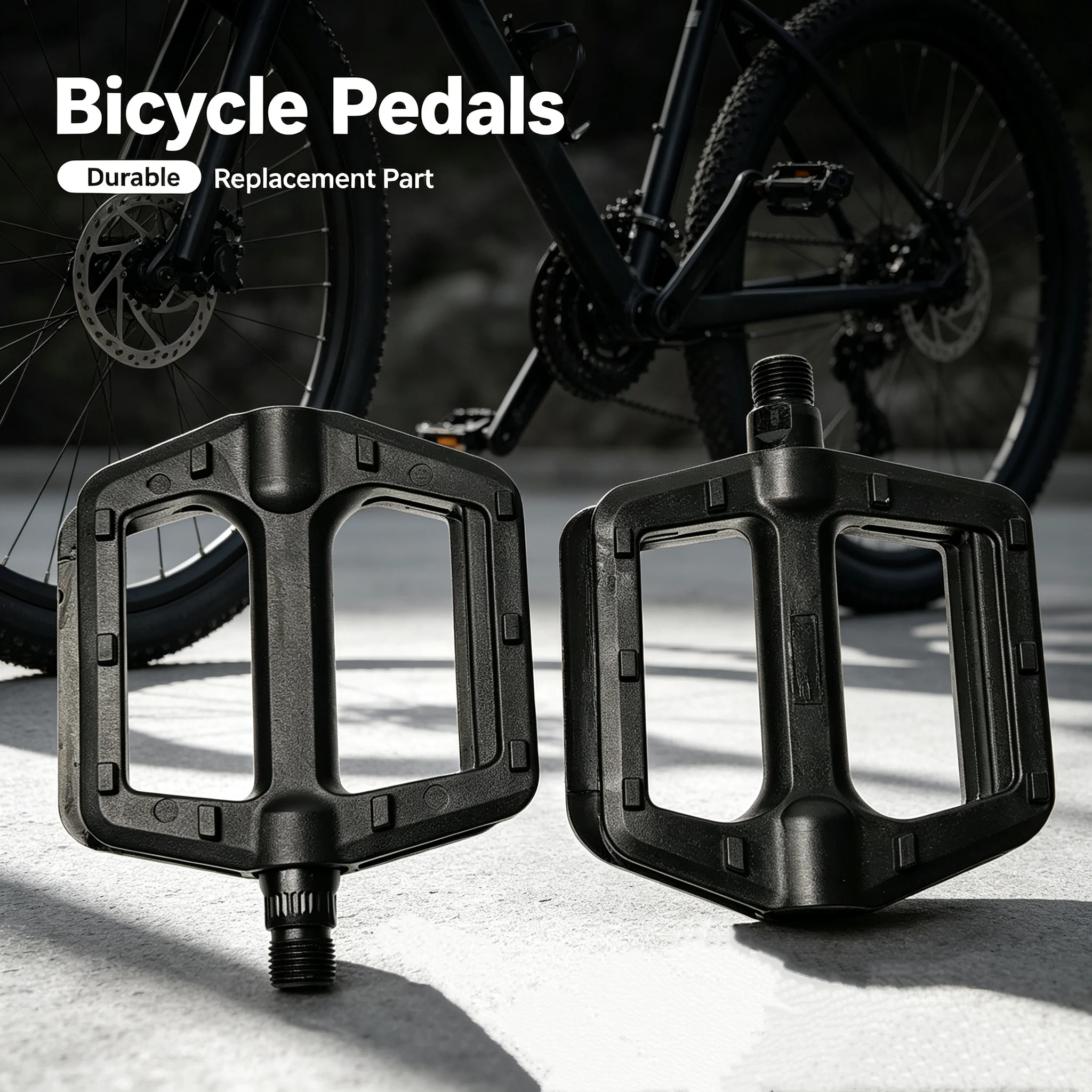 1 Pair Bicycle Pedals with Reflective Sheet Mountain Road Bike Anti-slip Bearing Ball Pedals Cycling Pedals Bike Accessories