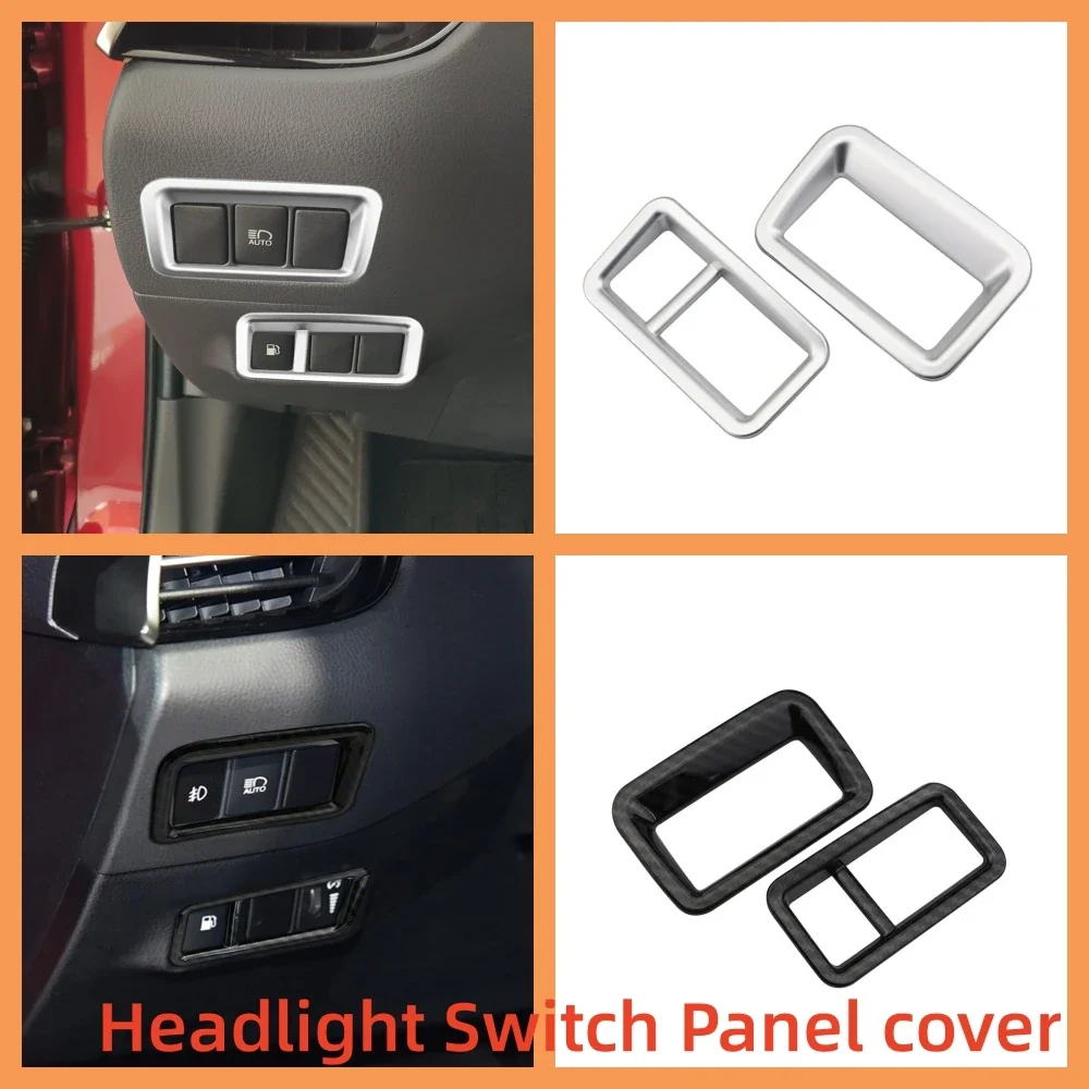 LHD Car Stickers for Toyota C-HR CHR 2016 -2023 Front AC Outlet Cover Window Lift Switch Headlight Button Panel Trim Gear Shift
