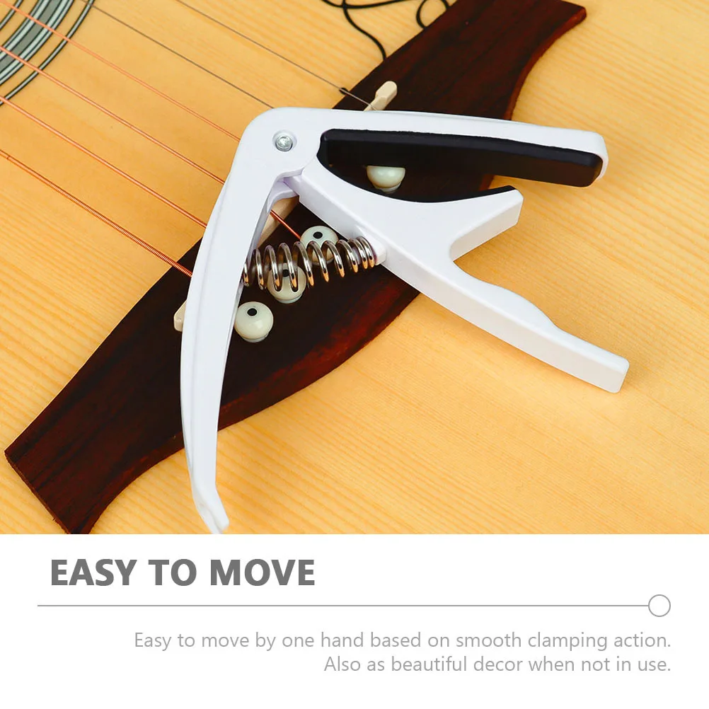 

Adjustable Spring Tension Capo for Guitar Electric Acoustic One Hand Easy Use Folk Country Music Accurate Tone Uke