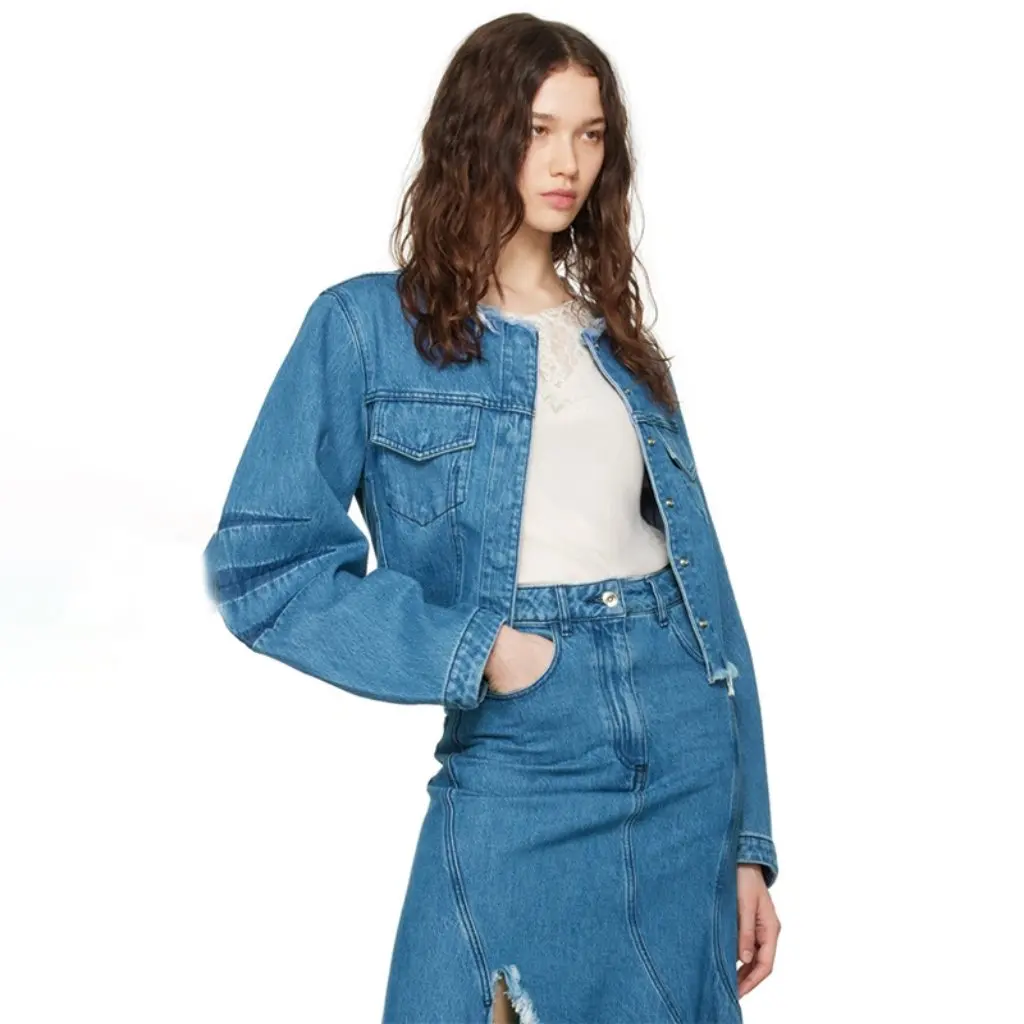 

Women's Denim Coat Summer Casual Style Jacket for Spring Autumn Fashion Outerwear