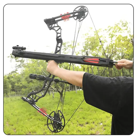 Powerful Compound Bow Shooting Catapult Six Continuous Fire Arrow for Outdoor Hunting Continuous RH Delivery accessories
