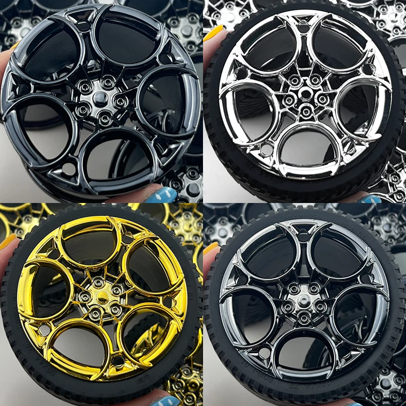 

New CADA Plating Metal Wheel Hub Building Block Accessorie Golden Silver Compatible LEGO MOC 1:8 Vehicle 42083 42056 42115 Wheel