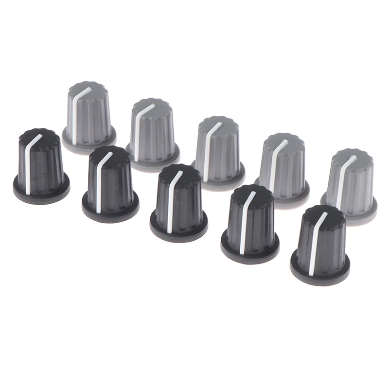 5 Pieces Soft Rubber Half Shaft Knob Diameter 16mm Height 18mm Potentiometer Encoder Knob 270 Degree D-shaped Inner Hole 6mm