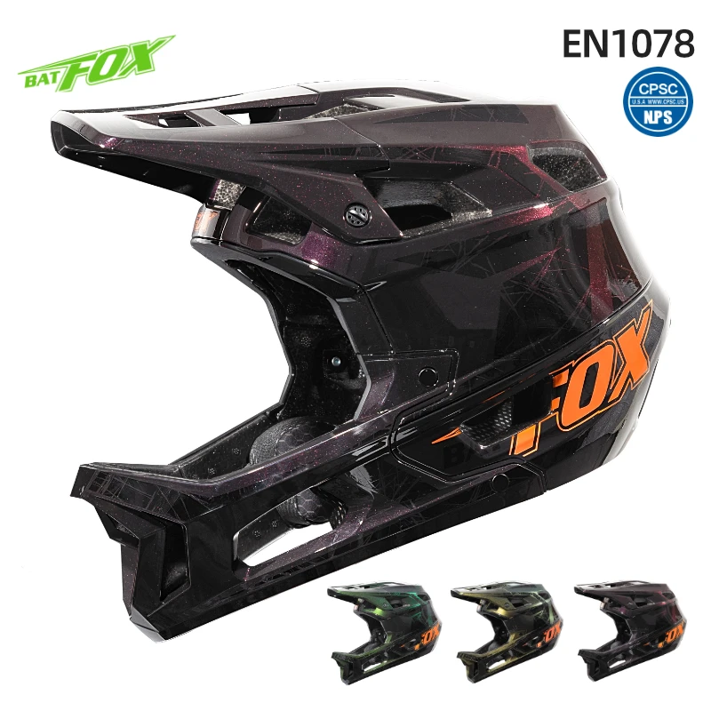 BATFOX Full Face MTB Cycling Helmet Downhill Speedframe Racing men's motorcycle helmet Electric scooter DH BMX Bicycle Helmets