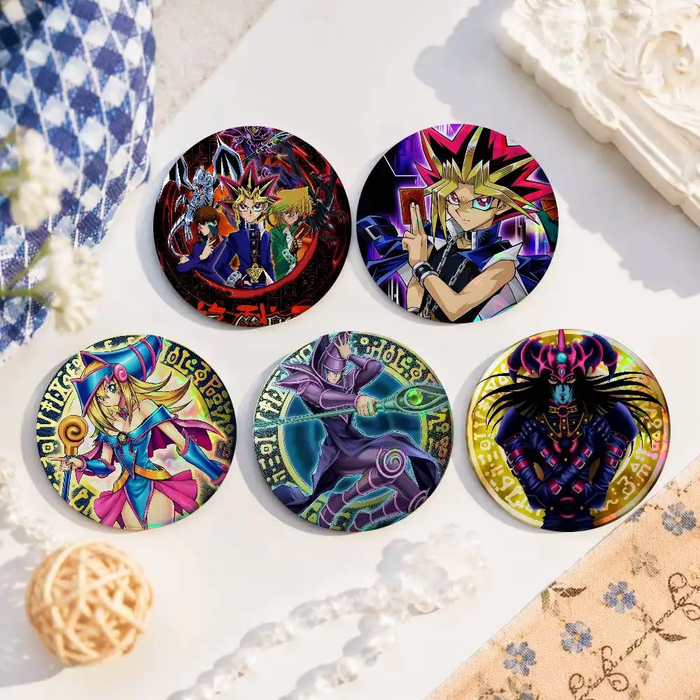 Anime Yu Gi logo Oh   Anime Button Pin Handmade Brooch For Clothes Cartoon Badge Backpack Decoration Jewelry Accessories