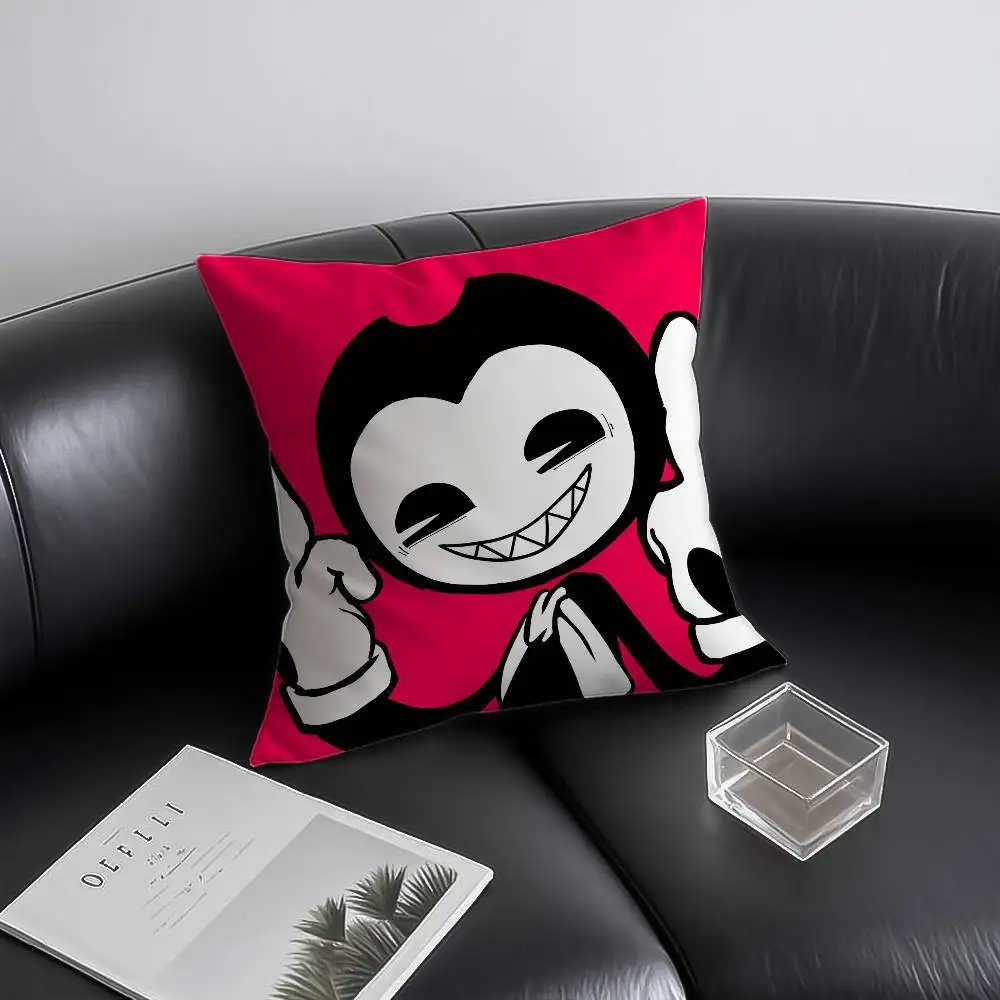 غطاء وسادة B-Bendy and the Ink Machine وسرير أريكة بسحاب غير مرئي مضاد للغبار