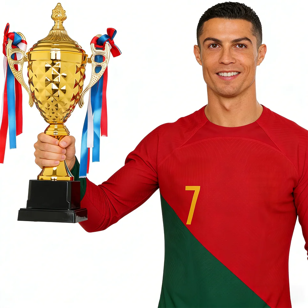

Metal Gold Trophy Cup Tournament Championship Trophy Award Versatile Awards for Soccer Basketball Golf - Rewards-29x7.8x7.8cm