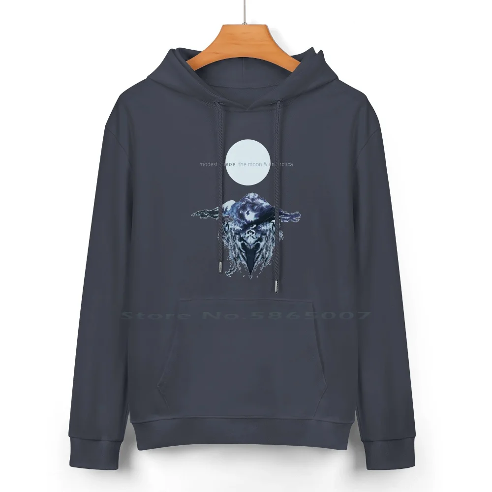 The Moon & Antarctica Pure Cotton Hoodie Sweater 24 Colors Modest Mouse 100% Cotton Hooded Sweatshirt For Women Men Unisex